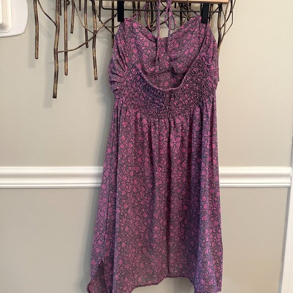 Purple Dress, Floral Dress - Picture 5 of 6